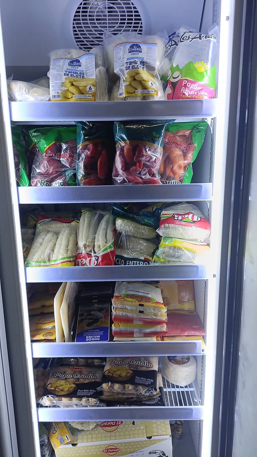 Productos congelados disponibles en Locutorio Fortuna